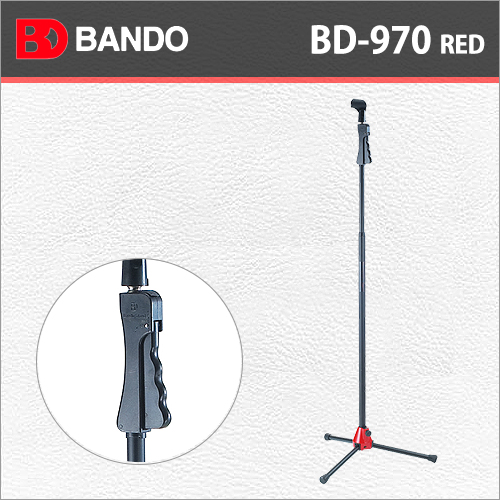 반도스탠드 BD 970 Red / Bandostand BD 970 Red / 반도 일자형 접이식 컬러 마이크스탠드 / 자동형 원터치 마이크스탠드