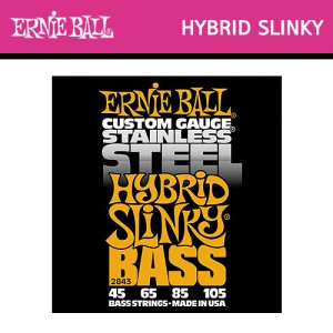 어니볼(ErnieBall) Stainless Steel Electric Hybrid Slinky Bass (045-105) / 2843 / 베이스기타줄 / 베이스기타스트링