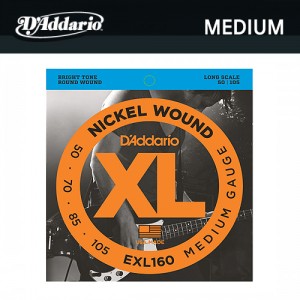 다다리오(Daddario) Nickel Wound Medium (050-105) / EXL160 / 베이스기타줄 / 베이스기타스트링