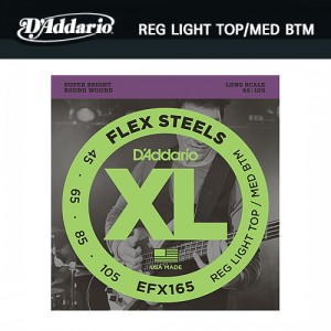 다다리오(Daddario) Flex Steels Regular Light Top Medium Bottom (045-105) / EFX165 / 베이스기타줄 / 베이스기타스트링