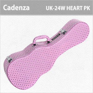 [당일배송] 카덴자 UK-24W 하트 핑크 / Cadenza UK-24W Heart Pink / 카덴자 콘서트 우쿨렐레/우크렐레 하드케이스