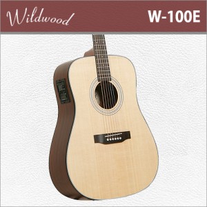 [당일배송] Wildwood W100E / 와일드우드 W-100E / 국내생산 / 탑솔리드 EQ 통기타