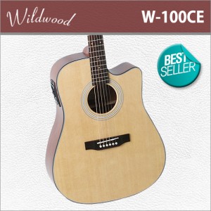 [당일배송] Wildwood W100CE / 와일드우드 W-100CE / 국내생산 / 탑솔리드 EQ 통기타