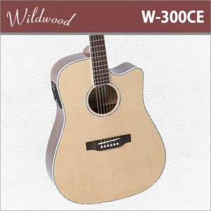 [당일배송] Wildwood W300CE / 와일드우드 W-300CE / 국내생산 / 볼리비아 로즈우드 측후판 / 탑솔리드 EQ 통기타
