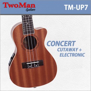 [당일배송] 투맨 TM-UP7 EQ / TwoMan TMUP7 EQ / 입문용 추천 컷어웨이 EQ장착 콘서트 우쿨렐레/우크렐레